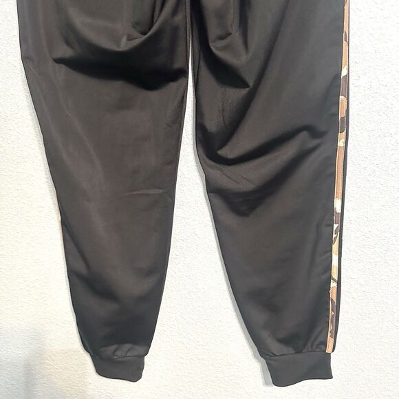 Adidas Pants Mens Small Black Camo Joggers Performance Tricot 3 Stripe Casual - Picture 6 of 12